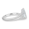Ainsley - 5 Claw Pear Solitaire with Hidden Halo - 18k White Gold