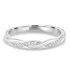 Faith - Twisted Wedding Ring with Pavé - 18k White Gold