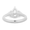 Brooke – 3 Claw Pear Solitaire with Accent Stones - 18k White Gold