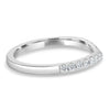 Danielle – Half Pavé Curved Wedding Ring - 18k White Gold