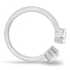 Nadia - Pear and Oval Open Band Toi et Moi - 18k White Gold