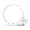 Nia - 4 Claw Asscher Solitaire with Hidden Halo - 18k White Gold