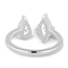 Salma - Pear and Marquise Open Band Toi et Moi - 18k White Gold