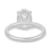 Emma – Oval Solitaire with Hidden Halo - 18k White Gold High Setting