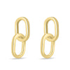 Shay - Interlocking Elongated Oval Earrings - 14k Yellow Gold