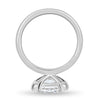 Allison - Oval East-West Solitaire - 18k White Gold