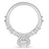 Aylin - Bezel Set Oval with Accent Stones - 18k White Gold