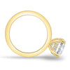 Ava – Elongated Cushion Solitaire - 18k Yellow Gold High Setting