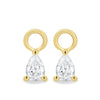 Millie - Pear Earring Charm - 9k Yellow Gold