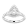 Madeline – Pear Cathedral Halo with Pavé - 18k White Gold