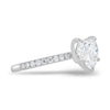 Neha – Heart Solitaire with Pavé - 18k White Gold