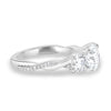 Jaylene - Round Trilogy with Twisted Band - 18k White Gold