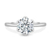 Iris – 6 Claw Round Solitaire - 18k White Gold