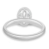 Armani - Bezel Set Oval Solitaire - 18k White Gold