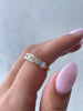 Dallas - Bezel Set Emerald Wedding Ring Lifestyle Image