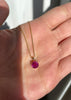 Alicia — Round Pink Sapphire Pendant Lifestyle Image