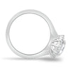 Jessica – Vintage-Style Round Halo with Pavé - 18k White Gold