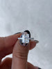 Thea - 4 Claw Pavé Radiant Solitaire with Hidden Halo Lifestyle Image