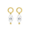 Lola - Marquise Earring Charm - 9k Yellow Gold