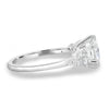 Molly - 6 Claw Round Solitaire with Accent Stones - 18k White Gold