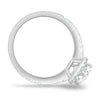 Kirsten – Pear Halo with Pavé - 18k White Gold