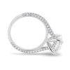 Chelsea – 4 Claw Triple Pavé Cathedral Round Solitaire - 18k White Gold