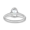 Daphne - Oval Solitaire with Cathedral Bezel Setting - 18k White Gold