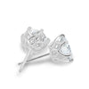 Oriana - Round 6 Claw Earrings - 18k White Gold