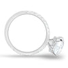 Jordanna – 5 Claw Pear Pavé Solitaire with Hidden Halo - 18k White Gold