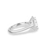 Viola – 5 Claw Cathedral Pear Halo - 18k White Gold
