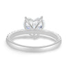 Neha – Heart Solitaire with Pavé - 18k White Gold