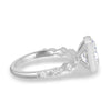 Aylin - Bezel Set Oval with Accent Stones - 18k White Gold