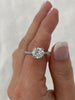 Amelia – Cathedral Pavé Round Solitaire with Hidden Halo Lifestyle Image