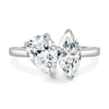 Jana - Double Setting Pear and Marquise Solitaires - 18k White Gold