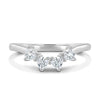 Cassandra – Trillion Cut Wedding Ring - 18k White Gold