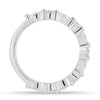 Odette - Round and Marquise Accent Stones Wedding Ring - 18k White Gold