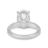 Penelope  – Oval Solitaire with Hidden Halo and Triple Pavé - 18k White Gold