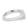 Celeste – Round Cut Curved Wedding Ring - 18k White Gold