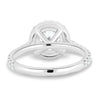 Leah  – Cathedral Round Halo with Pavé - 18k White Gold