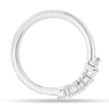 Celeste – Round Cut Curved Wedding Ring - 18k White Gold