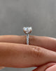 Charlie - 4 Claw Pavé Round Solitaire with Hidden Halo Lifestyle Image