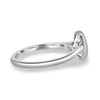 Daphne - Oval Solitaire with Cathedral Bezel Setting - 18k White Gold