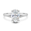 Blair - Oval Cathedral Solitaire - 18k White Gold