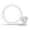 Ava – Elongated Cushion Solitaire - 18k White Gold High Setting