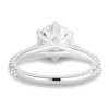 Briar – 6 Claw Pavé Cathedral Round Solitaire - 18k White Gold