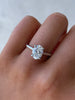 Scarlett - Oval Cathedral Solitaire with Hidden Halo Lifestyle Image
