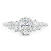 Bella – Oval Solitaire with Accent Stones - 18k White Gold