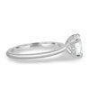 Zayla - 4 Claw East West Emerald with Hidden Halo - 18k White Gold
