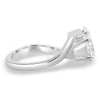 Noor - Pear and Round Stone Twist Toi et Moi - 18k White Gold