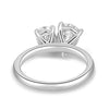 April - Oval & Pear Toi Et Moi - 18k White Gold